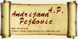 Andrijana Pejković vizit kartica
